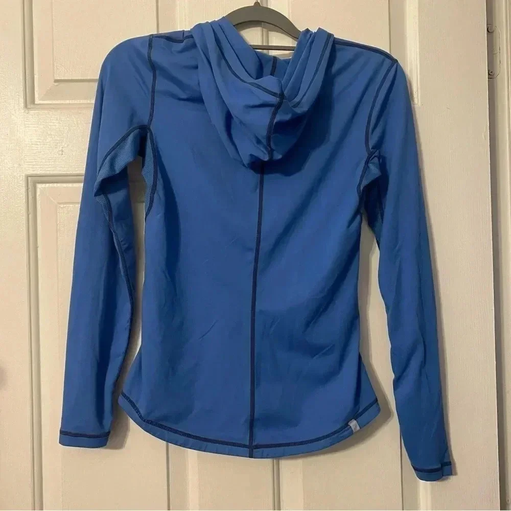 NIKE Women's Half Zip Blue Dri-Fit Running Athletic Hoodie Sweatshirt Size Small